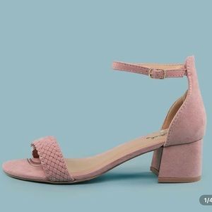 Braided Vegan Suede Heels